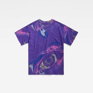 G-STAR RAW Women's Printed Boxy U Top PTP 22” NWT